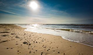 dawn, sandy beach, North Sea