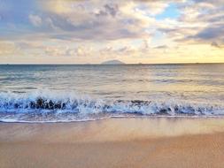 Wave on Beach Shore