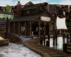 pirate village on the coast