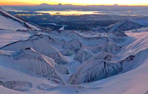Volcano Mountains Glacier The