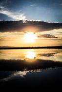 Lake Pond at Sunset light