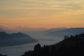 Landscape of Nature alpine Mountains