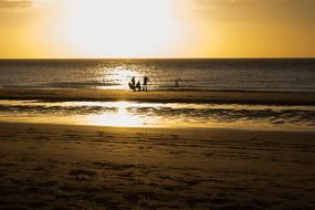 Beach at Evening Light Sunset