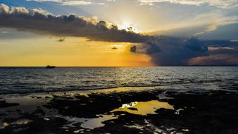 Sunset Sea Dusk
