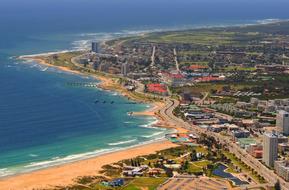 panorama of the coastline in port elizabeth, South Africa