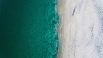 aerial view of Blue Ocean shore