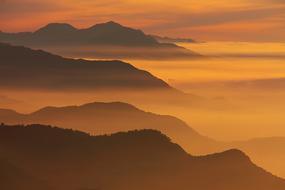 Mountains Sunset Landscape