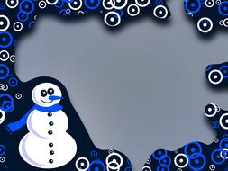 christmas border frame snowman