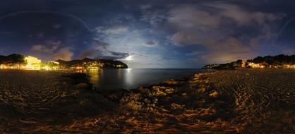 Mallorca at Night Panorama view