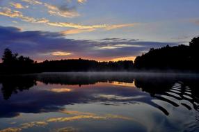 The Wave Is Reflected Lake landscape