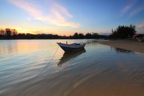 Boat Sunset Sea