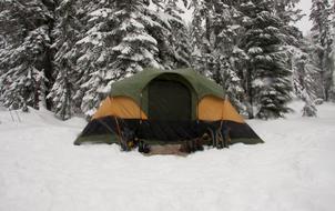 Tent Snow Ice Winter