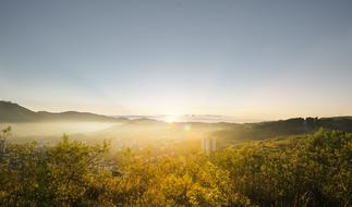 Sunrise Rays Landscape