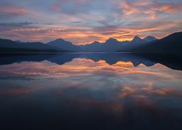 Sunset Lake Mountains