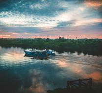 River Gold Sunset