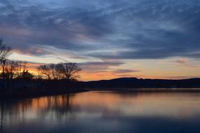 Lake Sunset Ice