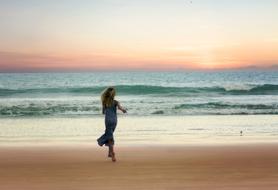 Girl Beach Ocean