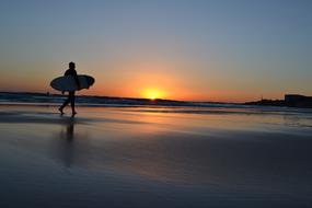man on Beach at Sunset