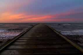 Bridge Sea Sunrise