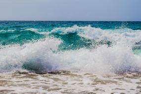 destructive surge of waves