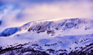 Norway Mountains snow Sky