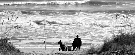 Surf Fisherman on beach