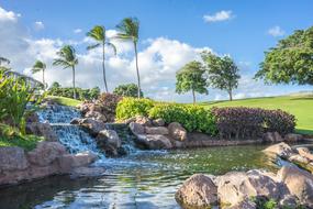 Hawaii Oahu Waterfall