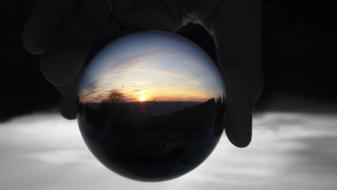 Glass Ball Horizon Sun