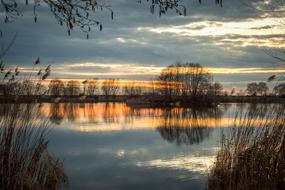 Lake and Sky at Sunset