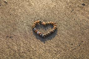 Heart Rhinestones Beach