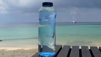 Bottle and Blue Sea