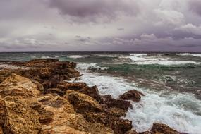 Rocky Coast Waves Sea