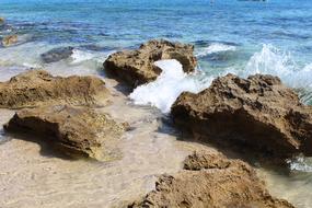 Sea beach rocks landscape