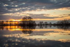 Sunset Lake Sky