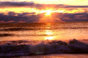 Sunrise Sea beach horizon