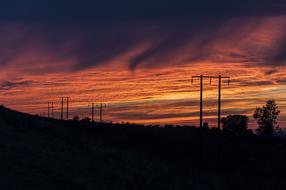 atmospheric Sunset Sky Silhouette