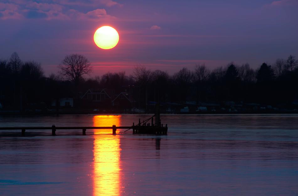 Sunset lake Water Dawn