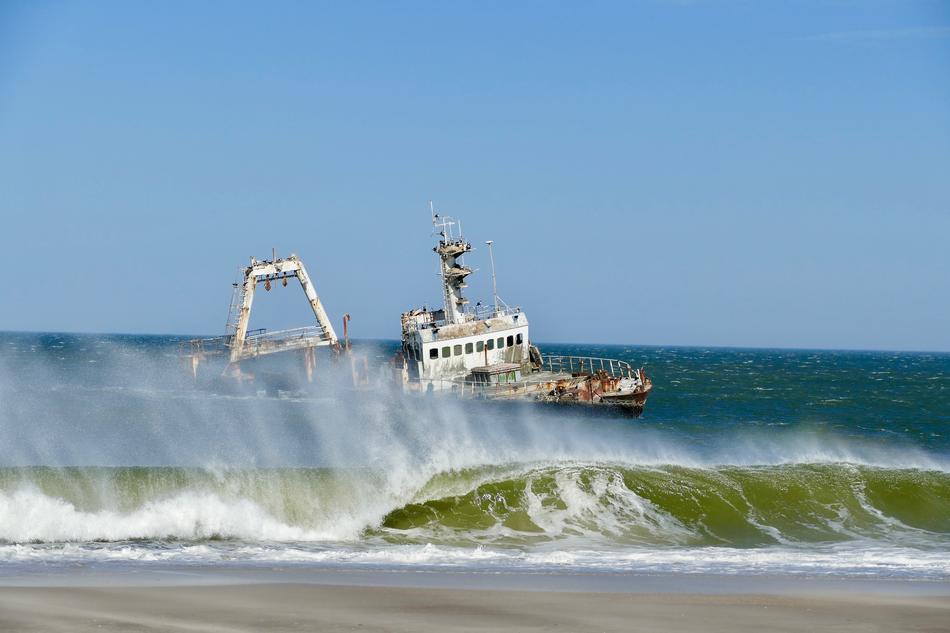 shipwreck off the coast of namibia