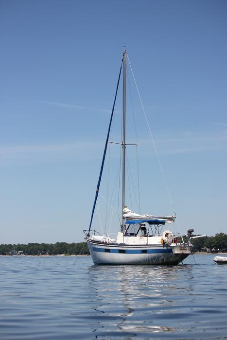 sailboat for recreation on the lake