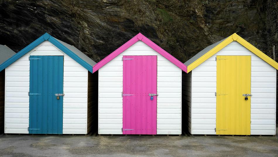 Beach Hut Colourful