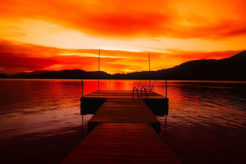 Sunset Dusk Beautiful dock