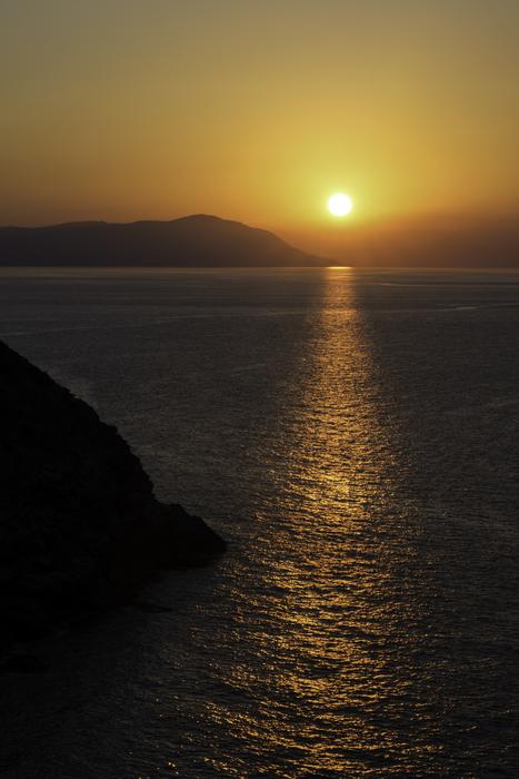 Lying Sunset Landscape