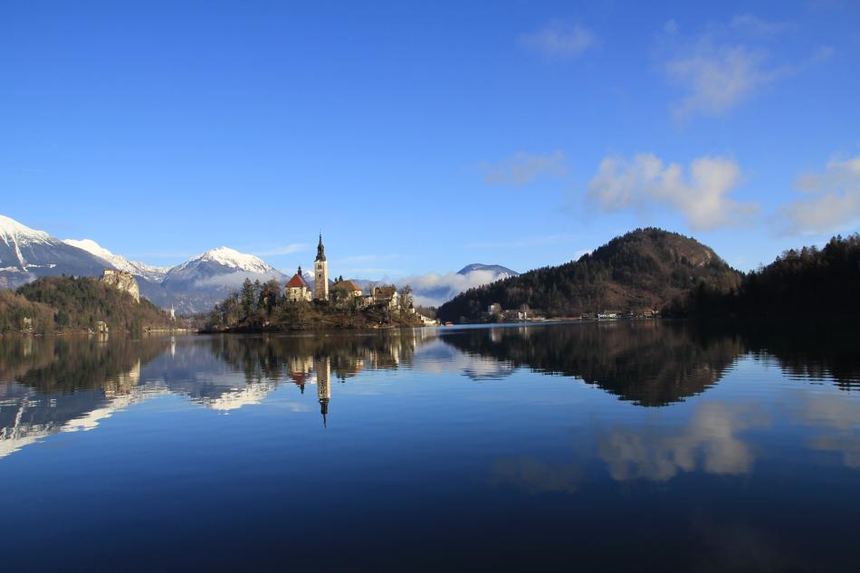 Lake Castle Alps