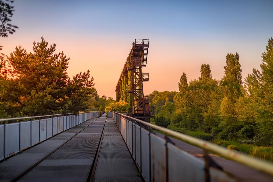 pedestrian bridge in landscapepark, Duisburg
