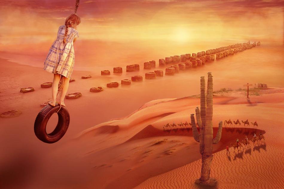 Child Photomontage Mood