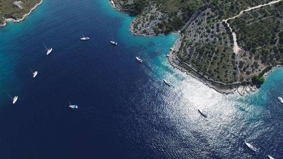 BirdS Eye View of Sea Yachts