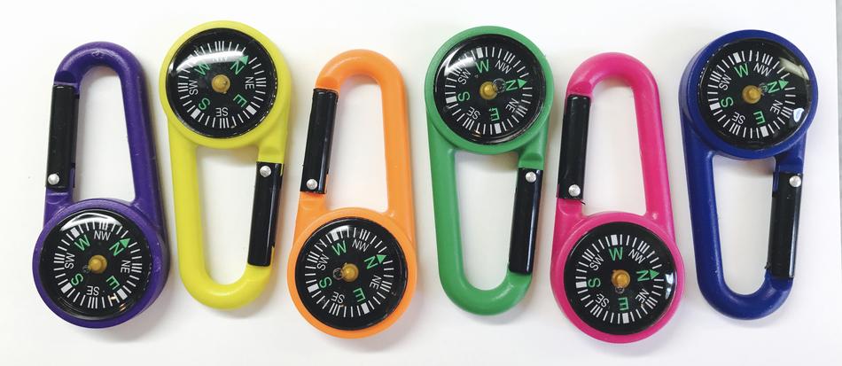 Carabiner Compass Colorful