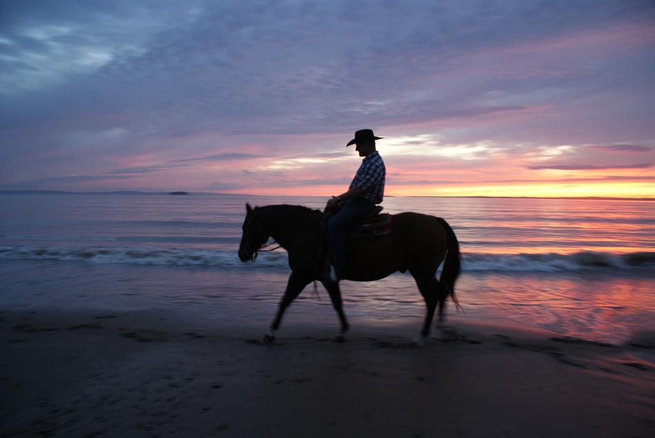 Beach Sunset Cowboy