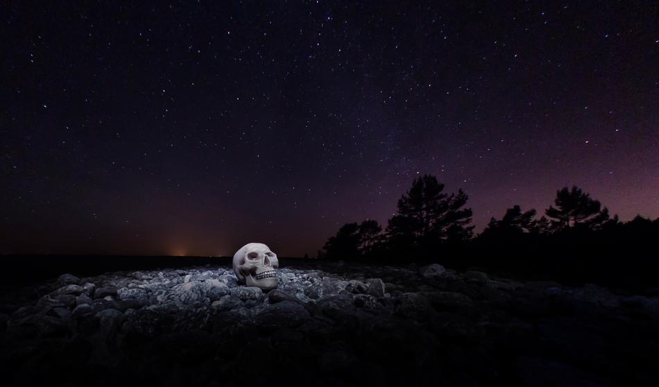 Skull Stars The Milky Way