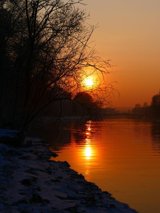 Sunset Winter Water